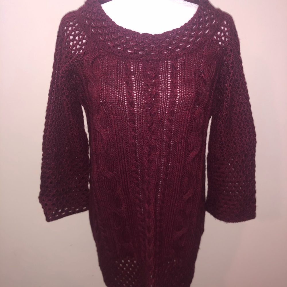 Maroon Tunic style sweater